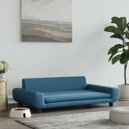 Gulta Suņiem, Zila, 100X54X33 Cm, Samts Vidaxl
