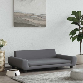 Lova Šunims, Tamsiai Pilkos Spalvos, 100X54X33cm Aksomas
