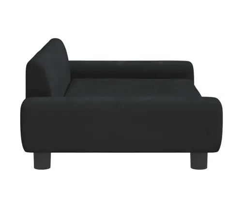 Gulta Suņiem, Melna, 100X54X33 Cm, Samts Vidaxl