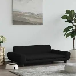 Gulta Suņiem, Melna, 100X54X33 Cm, Samts Vidaxl