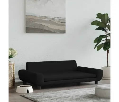 Gulta Suņiem, Melna, 100X54X33 Cm, Samts Vidaxl