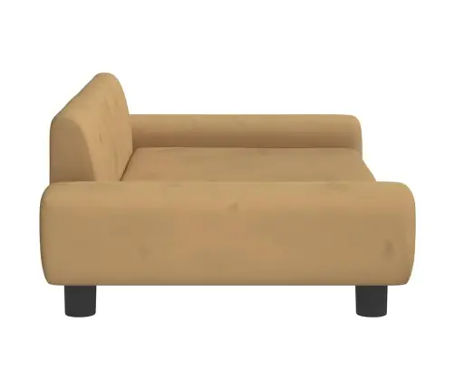 Gulta Suņiem, Brūna, 100X54X33 Cm, Samts Vidaxl