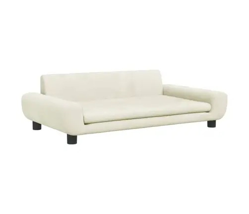 Gulta Suņiem, Krēmkrāsas, 100X54X33 Cm, Samts Vidaxl