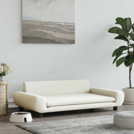Gulta Suņiem, Krēmkrāsas, 100X54X33 Cm, Samts Vidaxl