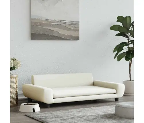 Gulta Suņiem, Krēmkrāsas, 100X54X33 Cm, Samts Vidaxl