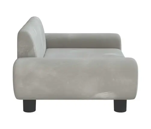 Lova Šunims, Šviesiai Pilkos Spalvos, 70X45X33cm Aksomas