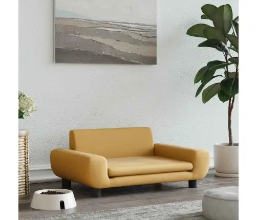 Gulta Suņiem, Brūna, 70X45X33 Cm, Samts Vidaxl