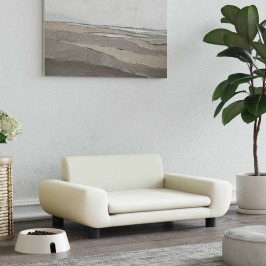 Gulta Suņiem, Krēmkrāsas, 70X45X33 Cm, Samts Vidaxl