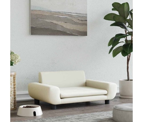 Gulta Suņiem, Krēmkrāsas, 70X45X33 Cm, Samts Vidaxl