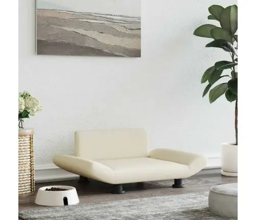 Gulta Suņiem, Krēmkrāsas, 70X45X28 Cm, Mākslīgā Āda Vidaxl