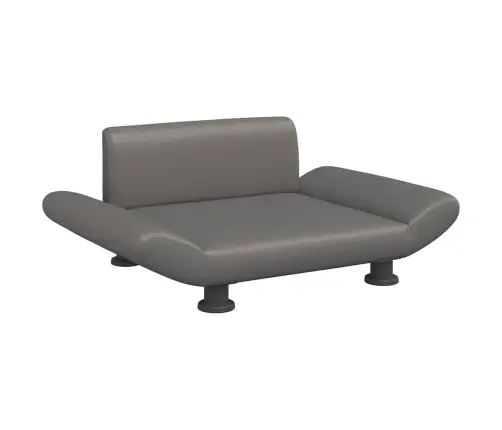 Gulta Suņiem, Pelēka, 70X45X28 Cm, Mākslīgā Āda Vidaxl