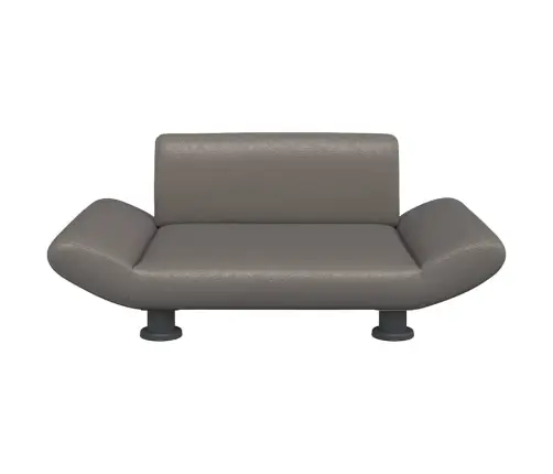 Gulta Suņiem, Pelēka, 70X45X28 Cm, Mākslīgā Āda Vidaxl