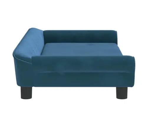 Lova Šunims, Mėlynos Spalvos, 100X50X21cm Aksomas