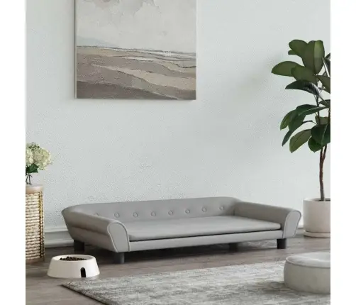Gulta Suņiem, Gaiši Pelēka, 100X50X21 Cm, Samts Vidaxl