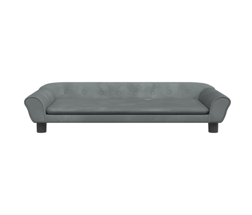 Gulta Suņiem, Tumši Pelēka, 100X50X21 Cm, Samts Vidaxl