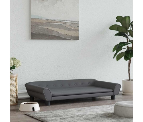 Gulta Suņiem, Tumši Pelēka, 100X50X21 Cm, Samts Vidaxl