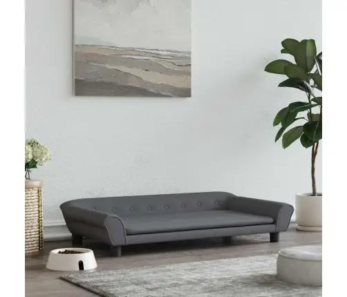 Lova Šunims, Tamsiai Pilkos Spalvos, 100X50X21cm Aksomas