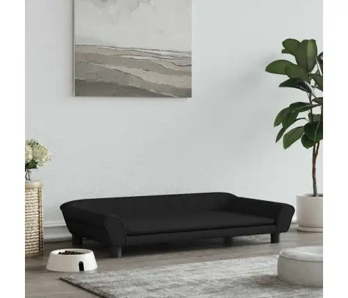 Gulta Suņiem, Melna, 100X50X21 Cm, Samts Vidaxl