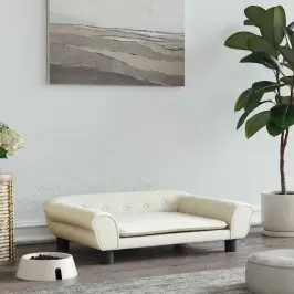 Dīvāngulta, Krēmkrāsas, 70X48X22 Cm, Samts Vidaxl