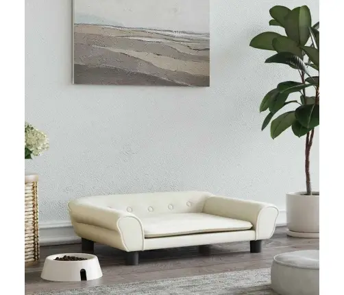 Dīvāngulta, Krēmkrāsas, 70X48X22 Cm, Samts Vidaxl