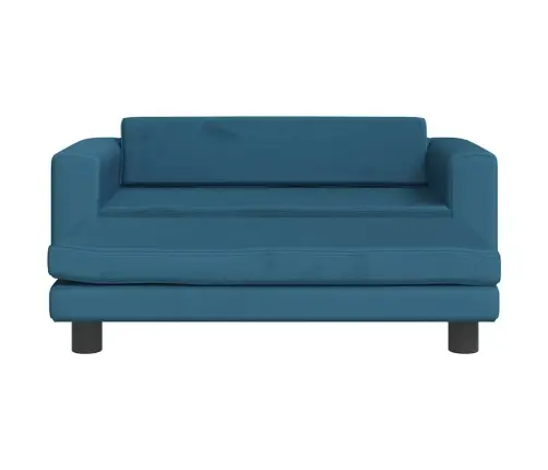 Lova Šunims Su Prailginimu, Mėlyna, 100X50X30cm Aksomas