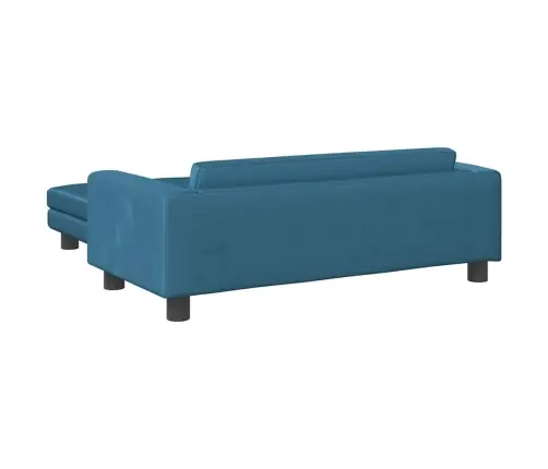 Lova Šunims Su Prailginimu, Mėlyna, 100X50X30cm Aksomas