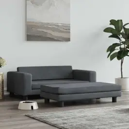 Suņa Gulta Ar Pagarinājumu, Tumši Pelēka, 100X50X30 Cm, Samts Vidaxl