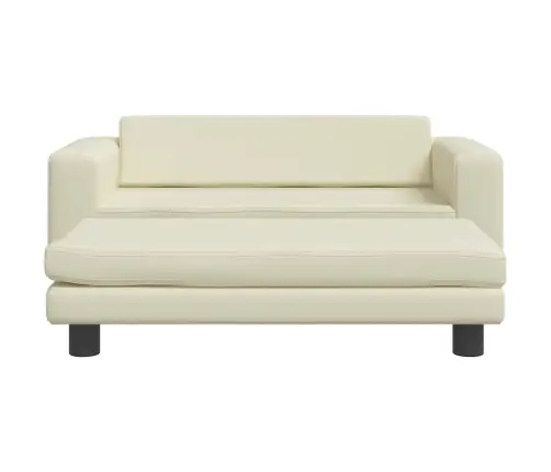 Suņa Gulta Ar Pagarinājumu, Krēmkrāsas, Mākslīgā Āda Vidaxl