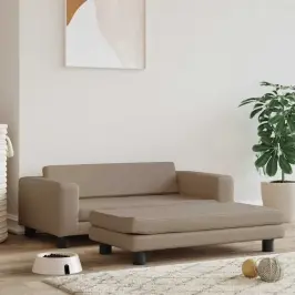 Lova Šunims Su Prailginimu, Kapučino, 100X50X30cm Dirbtinė Oda