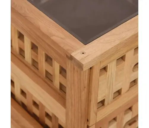 Naktsskapītis, 34X34X34 Cm, Valriekstu Masīvkoks Vidaxl