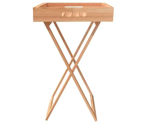 Saliekams Paplātes Galds, 52X36X56,5 Cm, Valrieksta Masīvkoks Vidaxl