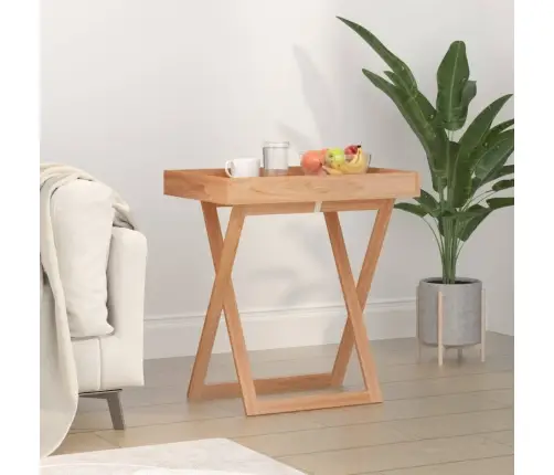 Saliekams Paplātes Galds, 52X36X56,5 Cm, Valrieksta Masīvkoks Vidaxl