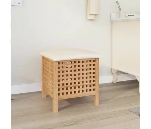 Vannasistabas Taburete, 48X47,5X52 Cm, Masīvs Valrieksta Koks Vidaxl