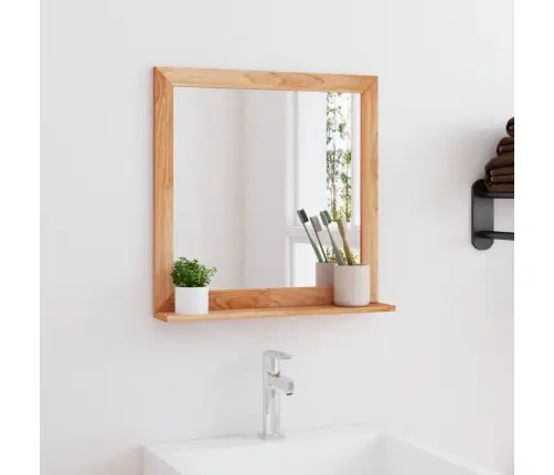 Sienas Spogulis, 55X55 Cm, Valrieksta Masīvkoks Vidaxl