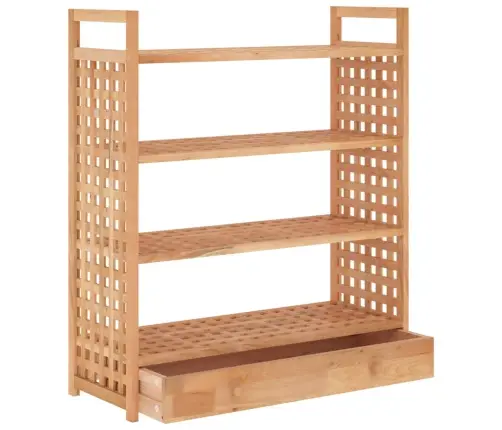 Apavu Plaukts Ar Atvilktni, 70X27X81 Cm, Valrieksta Masīvkoks Vidaxl