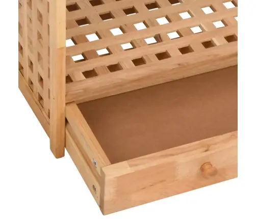 Apavu Plaukts Ar Atvilktni, 70X27X81 Cm, Valrieksta Masīvkoks Vidaxl