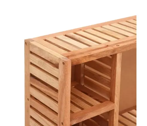 Veidrodinė Spintelė, 80X17X34cm Riešutmedžio Medienos Masyvas