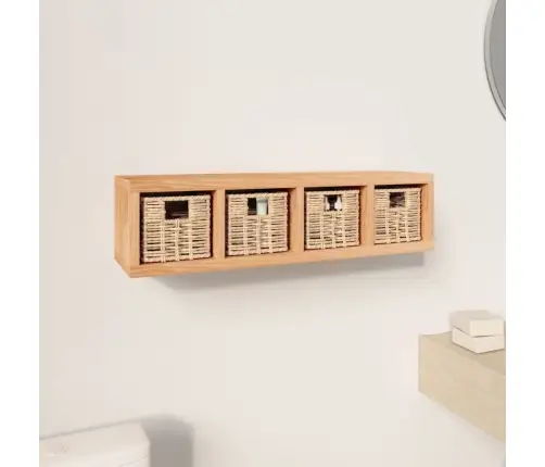 Sienas Plaukts Ar Groziem, 62X18X16 Cm, Valrieksta Masīvkoks Vidaxl