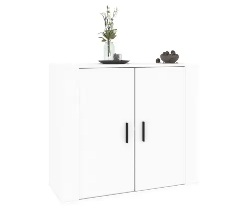 Kumode, Balta, 80X33X70 Cm, Inženierijas Koks Vidaxl
