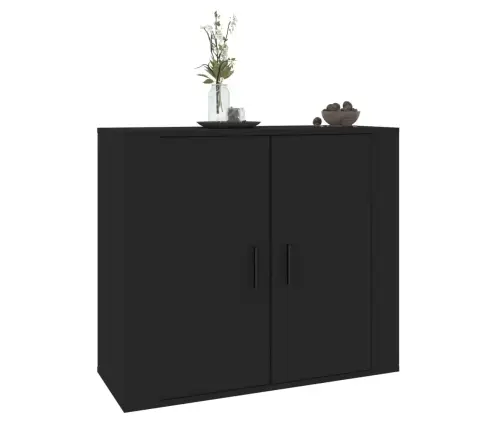 Puhvetkapp, Must, 80 X 33 X 70 cm Tehispuit