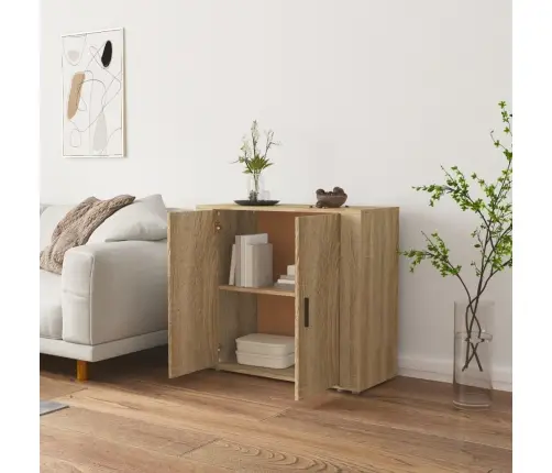 Puhvetkapp, Sonoma Tamm, 80 X 33 X 70 Cm Tehispuit