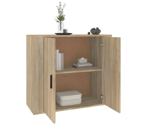 Puhvetkapp, Sonoma Tamm, 80 X 33 X 70 Cm Tehispuit