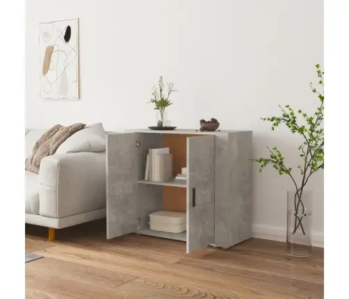 Kumode, Betona Pelēka, 80X33X70 Cm, Inženierijas Koks Vidaxl Kumode, Betona Pelēka, 80X33X70 Cm, Inženierijas Koks Vidaxl