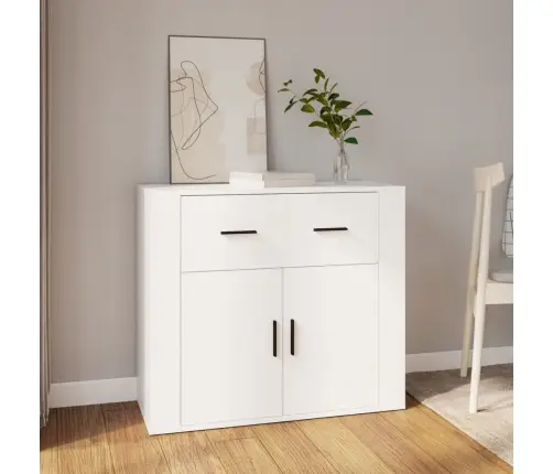 Šoninė Spintelė, Baltos Spalvos, 80X33X70cm Apdirbta Mediena