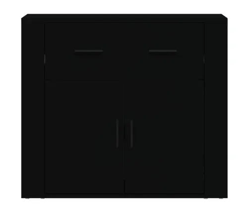 Kumode, Melna, 80X33X70 Cm, Inženierijas Koks Vidaxl
