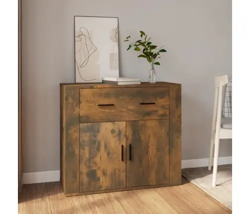 Kumode, Ozolkoka Krāsa, 80X33X70 Cm, Inženierijas Koks Vidaxl