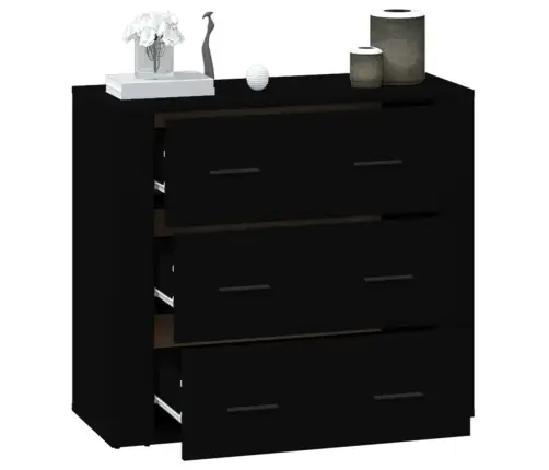 Puhvetkapp, Must, 80 X 33 X 70 cm Tehispuit