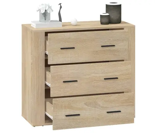 Puhvetkapp, Sonoma Tamm, 80 X 33 X 70 cm Tehispuit