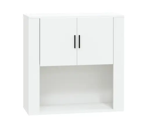 Sienas Plaukts, Balts, 80X33X80 Cm, Inženierijas Koks Vidaxl