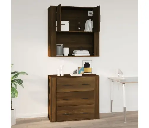 Seinakapp, Pruun Tamm, 80X33X80 cm Tehispuit